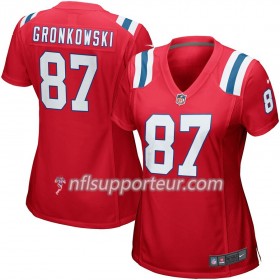 Maillot Femme New England Patriots Rob Gronkowski 87 Nike Rouge 